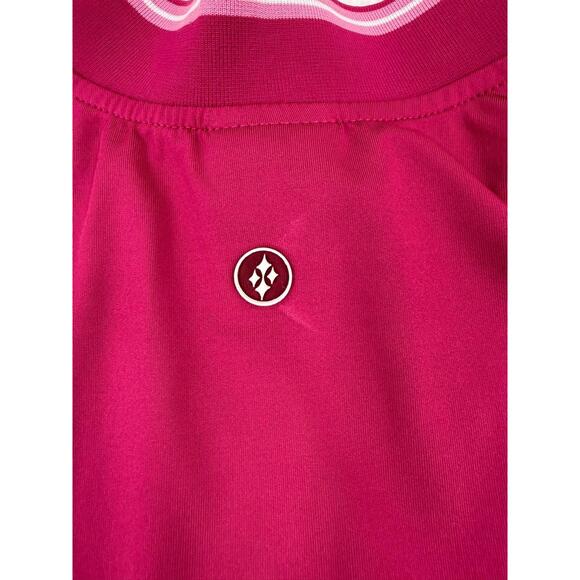 Jofit Pink Quarter Zip Collared Lightweight Sleeveless Polo Top Large - Picture 4 of 5